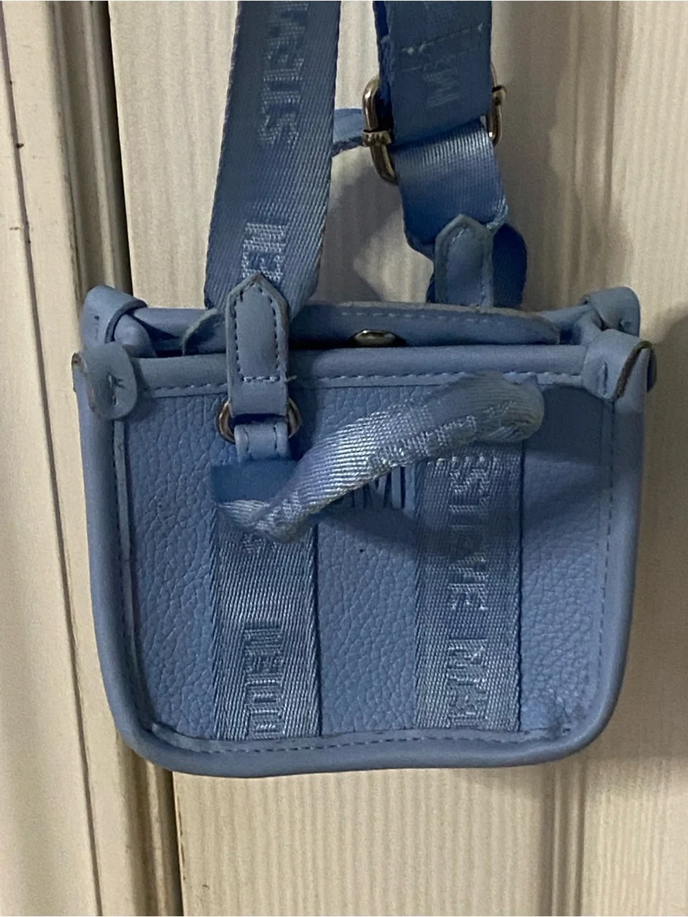 STEVE MADDEN Periwinkle Blue Faux Leather Mini Purse